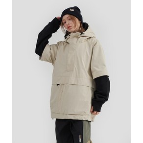 엔쓰리 NNN -Felix anorak outdoor - JACKET - 아이보리 (팔양면 분리형) (캠핑아노락자켓) 남녀공용 스노우보드복 자켓