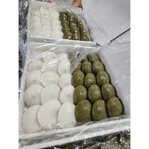 인천 잔기지떡 맛집 / 해송기정 / 쑥(25알) + 기본(팥)(25알) 잔기지떡 / 30g - 50개입, 50개