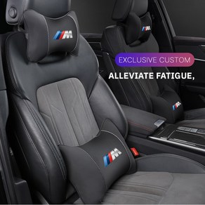 자동차 인테리어 시트 액세서리 머리 받침 자동 로고 목 베개 bmw 호환 M3 M4 M5 G42 G30 G20 E39 E36 E87 E90 E53 F44 F07 F34 용 1 개