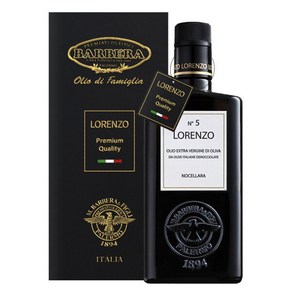 [바르베라] 로렌조PQ No.5 엑스트라버진 올리브오일 500ml327584, 1개, 500ml