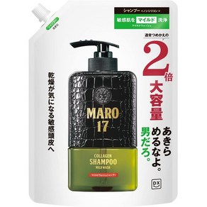 일본직발송 6. MARO17(마로 17) 【AMAZON.CO.JP 한정】MARO17 DX 마일드 워쉬 샴푸 맨즈 민감 피부용 비실, One Size, One Colo, 1개, 600ml