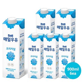 매일우유 오리지널 900ml 6개