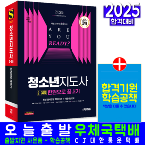 청소년지도사 2급 3급 필기 자격증 시험 교재 책 한권으로끝내기 최신기출문제해설 2025, 시대고시기획