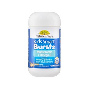 Natue's Way Busts Multivitamin Omega3 네이처스웨이 키즈 스마트 버스트 멀티비타민 오메가3 50정, 1개