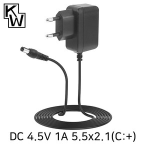 KW 4.5V 1A SMPS 전원 케이블 아답터(5.5x2.1mm/C:+), 본상품