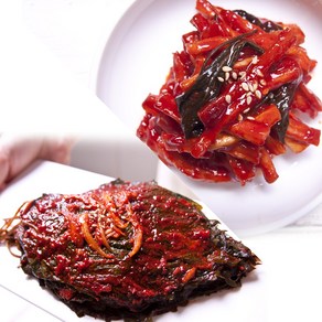 깻잎무침 1kg+무말랭이무침 1kg, 2개, 1kg