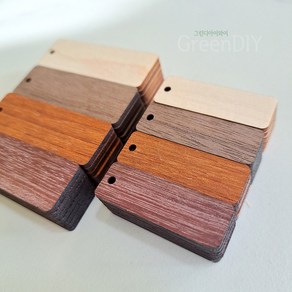 [2mm 직사각 키홀더] DIY 열쇠고리 만들기 재료 원목 나무 우드 키링, 소형(36mm x 12mm), 하드메이플, 1개