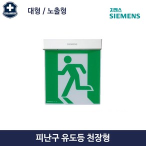 비상구 유도등 소방 피난구 조명 표지 천정형 대형 노출형 지멘스, 1.단면, 3.우방향, 1개