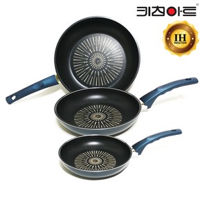 키친아트 티타늄 IH 까사 후라이팬 3종 세트, 후라이팬 24 cm + 28 cm + 30 cm