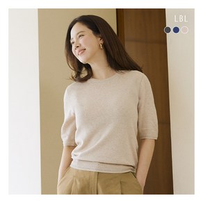 [LBL] 25SS 퓨어실크린넨코튼 하프슬리브 니트 3종