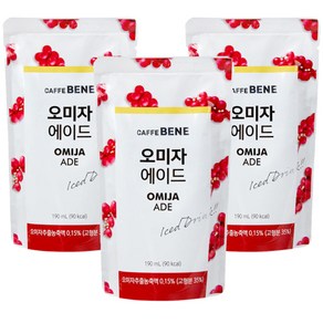 카페베네 오미자 에이드, 190ml, 40개