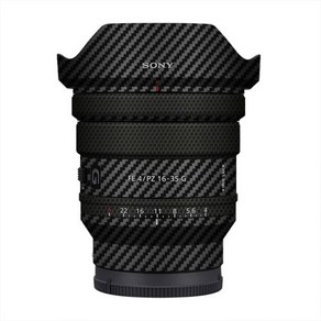 FE16-35F4G 렌즈 데칼 스킨 PZ1635F4G 랩 커버 소니 FE PZ 16-35mm F4 G 렌즈 프리미엄 코트 스티커 3M 스킨, Cabon Fibe Black