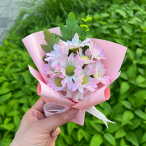 벚꽃상점 납골당 소국 미니 꽃다발 성묘, 1개, 베이비핑크