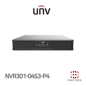 [유니뷰] 800만화소 IP NVR CCTV 녹화기 NVR301-04S3-P4 4채널 [POE지원], 1개