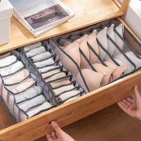 칸칸이 서랍 속옷정리함 수납 브래지어 팬티 양말 분리보관 정돈함, 1개, 6칸