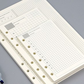 A5 6공 다이어리용 속지 40매 심플 만년 2025 리필, 1세트, A5 2종(먼슬리+위클리)