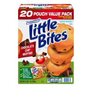 [미국직배송]Entenmann's 리틀 바이트 머핀 20팩 대용량 Entenmann's Little Bites Muffins - 20pack, 초콜렛 칩 머핀, 20개