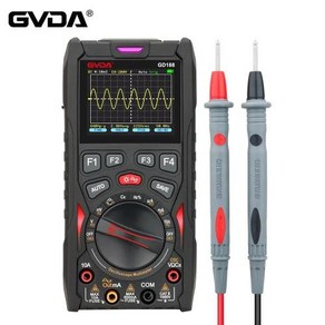 GVDA 디지털 오실로스코프 12MHz 아날로그 대역폭 6000 카운트 멀티미터 충전식 멀티메트로 신호 발생기 멀티테스터