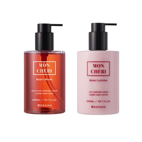 비단부티크 몽쉐리 향좋은 체리 비타민 바디워시 & 바디로션 듀오 [300ml + 300ml], 1개