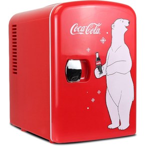 Coke 코카콜라 북극곰 4리터 미니 냉장고 레드 화이트