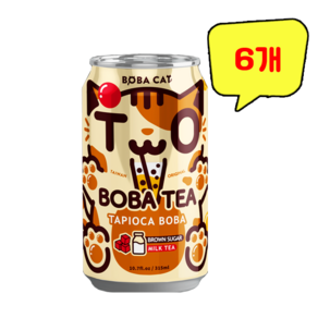 보바티 흑당밀크, 6개, 315ml