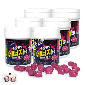 졸음껌 에너지 87g(용기) 6통+자색옥춘사탕 20g 번들세트, 87g, 6개