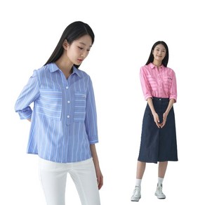 지센 여성 멀티S/T 빅포켓 셔츠 여자 캐주얼 남방 LCWSO322