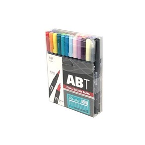 톰보 연필 붓펜 듀얼 브러시 펜 ABT 36색 세트 베이직 AB-T36CBA, 1개, 1개