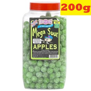 200g 바넷츠 메가 사워 애플 세상에서 가장 신사탕 Barnetts Mega Sour Apples