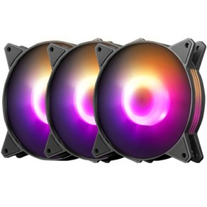 [dakFlash] C6MS RGB [시스템쿨러/120mm] [블랙] [3PACK], 3개