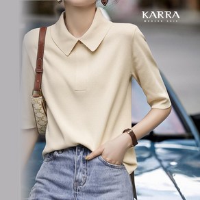 KARRA 카라노버튼하프니트_A3F0968