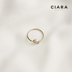 CIARA 16K Abuzzo 코일포인트 진주 반지(GoldPlated)