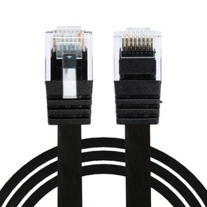 칼론 CAT6 UTP 평면 랜케이블 1m, 블랙, 1개