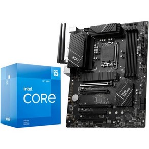 INTARIND CPU 마더보드 콤보 인텔 코어 i512400F 12세대 6코어 LGA 1700 데스크톱 프로세서 번들과 MSI PRO B760P WiFi DDR4 Po 시리, Intel 12th 12400F+PRO B760-P W