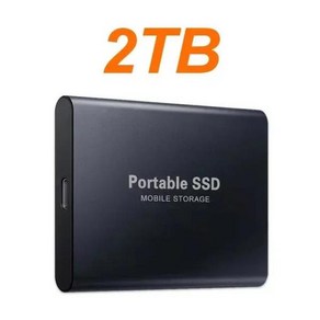 외장 하드 드라이브 휴대용 SSD 1TB USB C 타입 디스크 Mac 고속, 한개옵션1, 02 Black 2TB