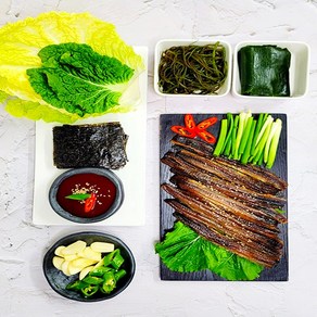 [산지직송]포항 과메기 20쪽(10미)+야채해초 풀세트(2~3인분) / 맛보장 / 전통 건조방식, 1개, 과메기 20쪽(10미)+야채해초 풀세트