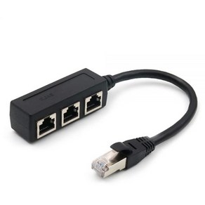 RJ45 스플리터 이더넷 케이블 어댑터 13 포트 LAN 네트워크 플러그 확장용, 01 Black