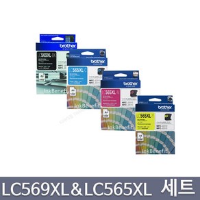 브라더 LC569XL LC565XL MFC-J3520 MFC-J3720 정품잉크, 4색세트, 1개