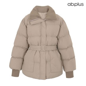 Ab.plus [ab.plus] 골지 배색 포인트 벨티드 패딩 점퍼 (LSY4MU83A)631106