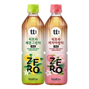 티트라 레몬그린티 12펫 +피치아쌈티 12펫/레몬티 피치티 블렌딩, 500ml, 12개