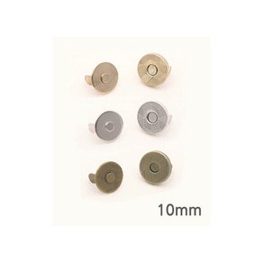 퀼트스타 메탈 자석 단추 10mm_3컬러, 1세트, 골드
