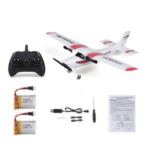 RC 비행기 FX801 전기 글라이더 Cessna 2CH EPP 야외 고정익, 2.With 2 battey, 1개