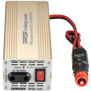 DARDA 차량용 유사계단파 인버터 DP-424 배터리 DC 24V 400W 다르다 피앤케이하이테크 국산정품 자동차용 안전인증, 1개