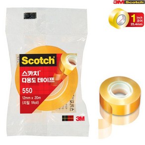 3M 스카치 다용도 테이프 550R (12mmx 20M) 리필, 단품