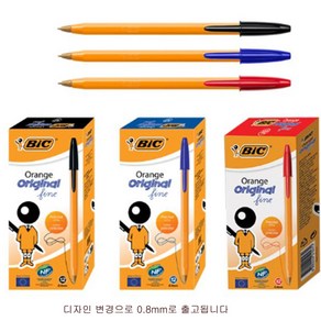 BIC)오렌지볼펜(0.7mm_FINE 흑 12개입), 검정