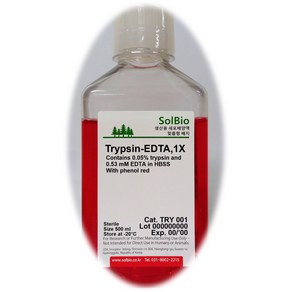 Typsin-EDTA 0.05%/0.53mM/PR (TRY-001-500ML), 1개
