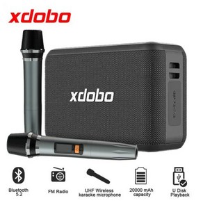 XDOBO X8 Po 무선 노래방 블루투스 스테레오 야외 오디오 애호가 서브우퍼 휴대용 스피커 120W, 1) X8PRO With 2Mic