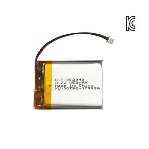 [리튬폴리머]DTP 403040 3.7V 450mAh, 1개, 1개입