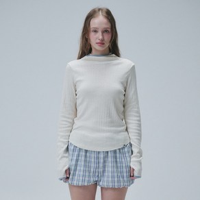 펀프롬펀 EYELET HOODIE LONG SLEEVE IVORY