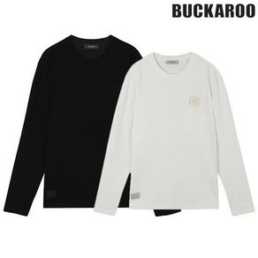 [버커루 특가전] [BUCKAROO JEANS] 남성 20수 가슴 심플 BKR로고 완전 무지 베이직 라운드넥 긴팔 쭉 티셔츠